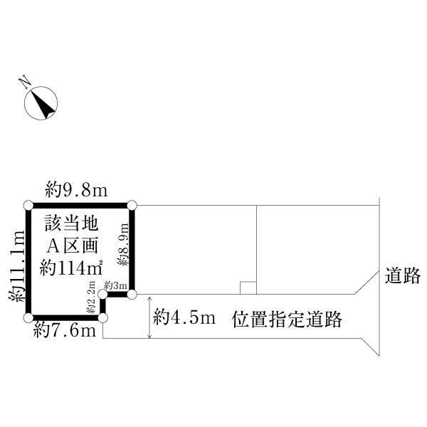 Compartment figure. Land price 23.8 million yen, Land area 114 sq m