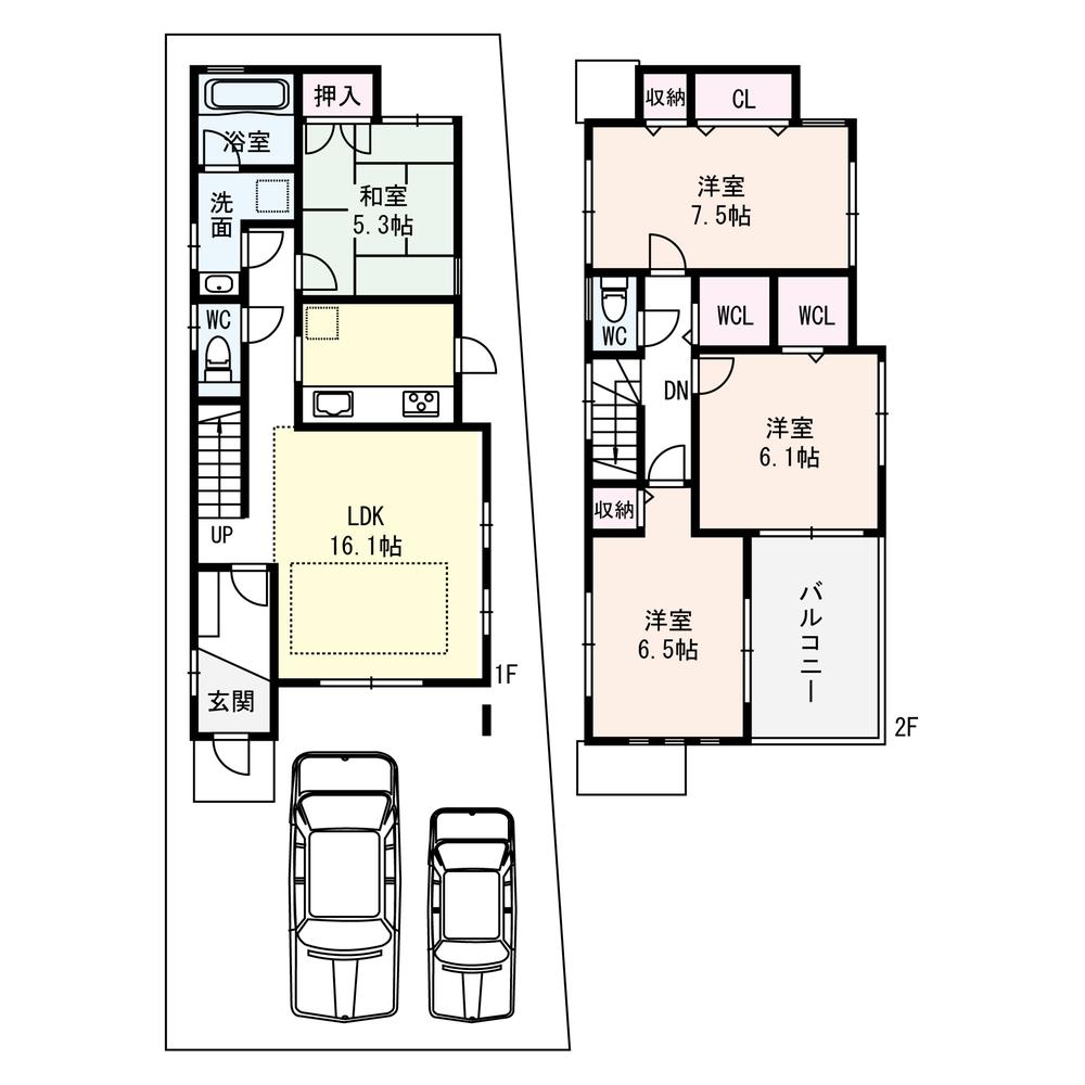 Floor plan. 31.5 million yen, 4LDK, Land area 110.66 sq m , Building area 96.58 sq m