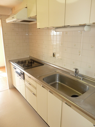 Kitchen. Dishes because the large kitchen is also Easy