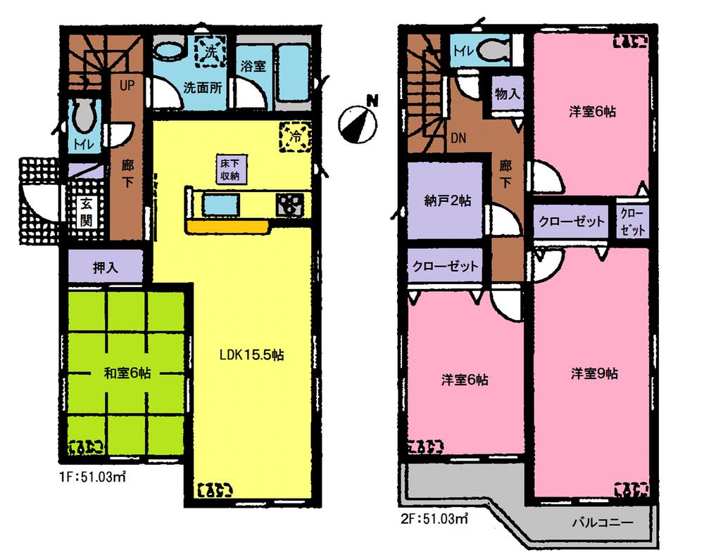 Floor plan. (4 Building), Price 20.8 million yen, 4LDK+S, Land area 150.07 sq m , Building area 102.06 sq m