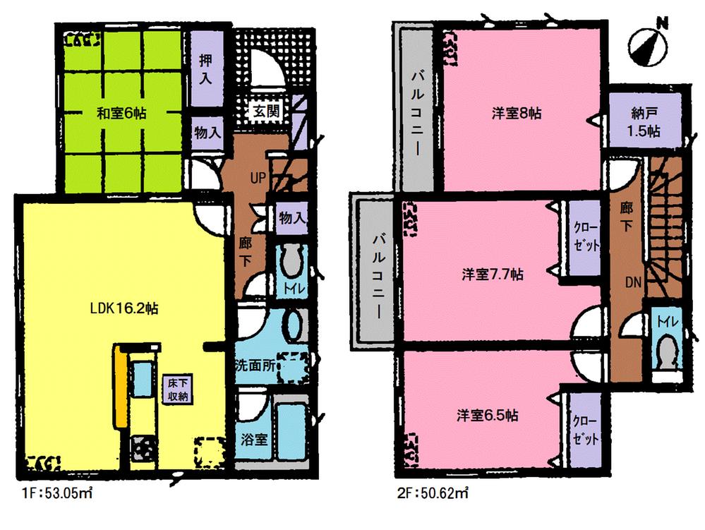 Floor plan. (9 Building), Price 22,800,000 yen, 4LDK+S, Land area 150.04 sq m , Building area 103.67 sq m