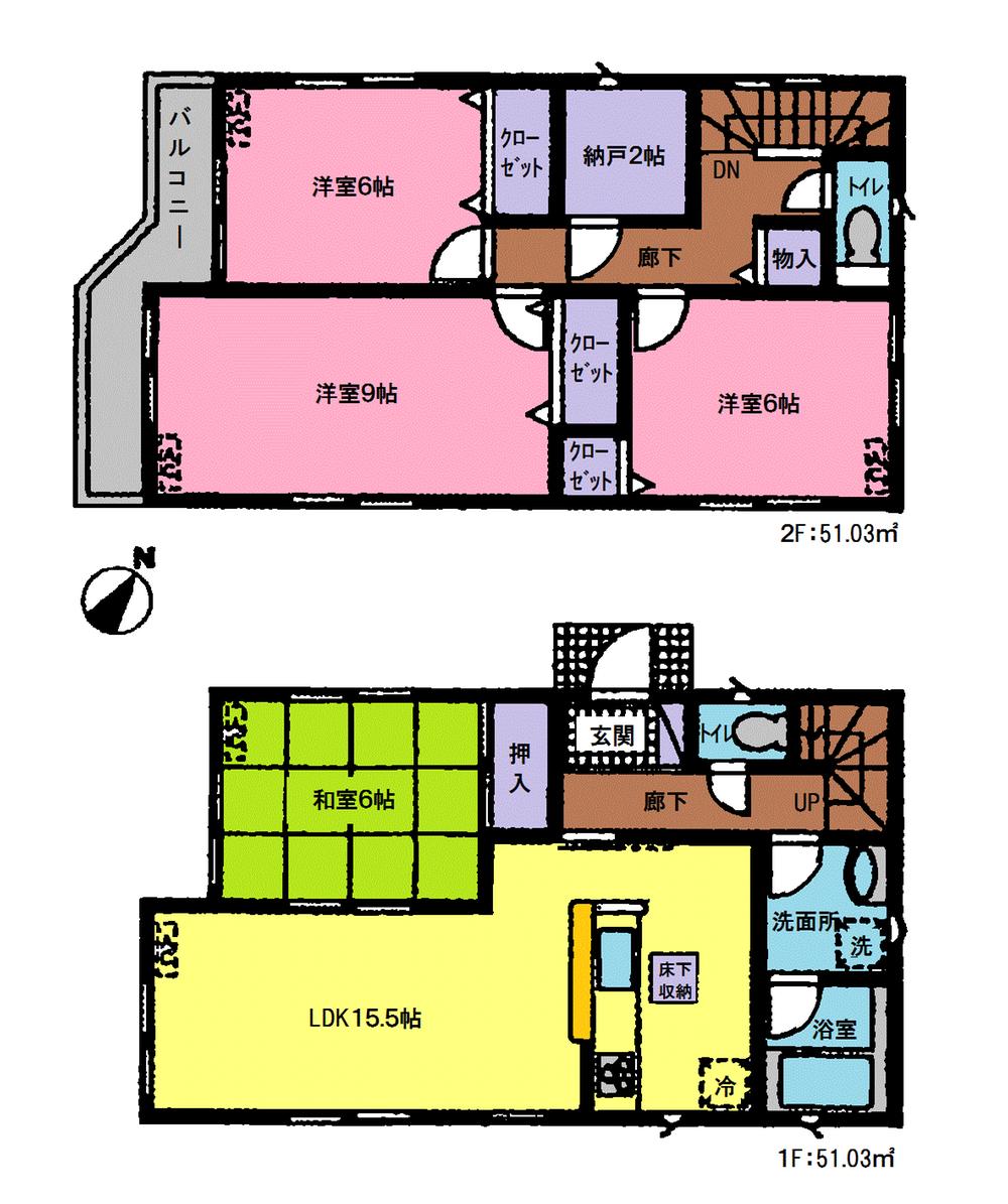 Floor plan. (7 Building), Price 17.8 million yen, 4LDK+S, Land area 160.01 sq m , Building area 102.06 sq m