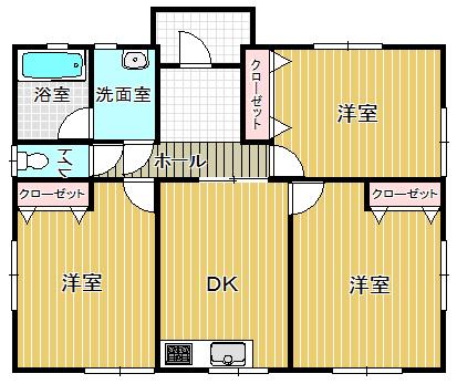 Floor plan. 11.5 million yen, 3DK, Land area 163.32 sq m , Building area 54.3 sq m
