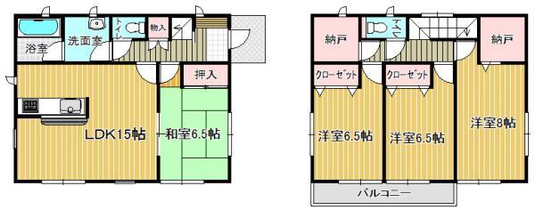Floor plan. 25,900,000 yen, 4LDK+S, Land area 188.22 sq m , Building area 101.65 sq m