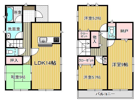 Floor plan. 14.8 million yen, 4LDK+S, Land area 150.1 sq m , Building area 95.17 sq m