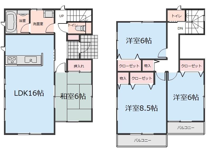 Floor plan. (1 Building), Price 30,900,000 yen, 4LDK, Land area 150.01 sq m , Building area 100.03 sq m