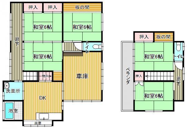 Floor plan. 29,800,000 yen, 5DK, Land area 187.43 sq m , Building area 119.78 sq m