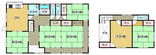 Floor plan. 19,800,000 yen, 6DK, Land area 907.51 sq m , Building area 157.32 sq m