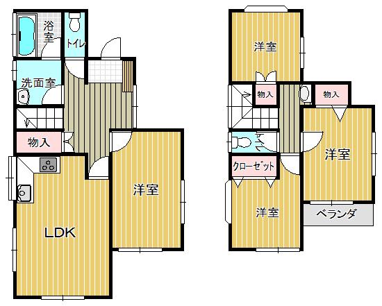 Floor plan. 9.8 million yen, 4LDK, Land area 113.62 sq m , Building area 86.11 sq m