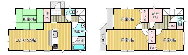 Floor plan. 17.8 million yen, 4LDK, Land area 160.01 sq m , Building area 102.06 sq m