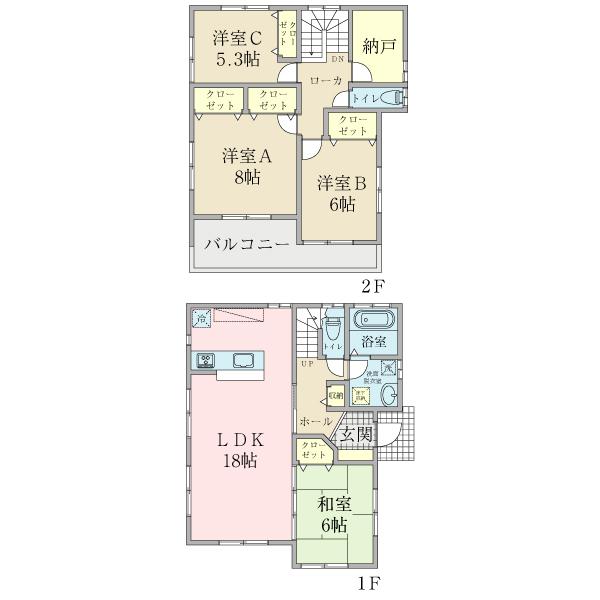 Floor plan. 27,800,000 yen, 4LDK, Land area 176.82 sq m , Building area 110.13 sq m