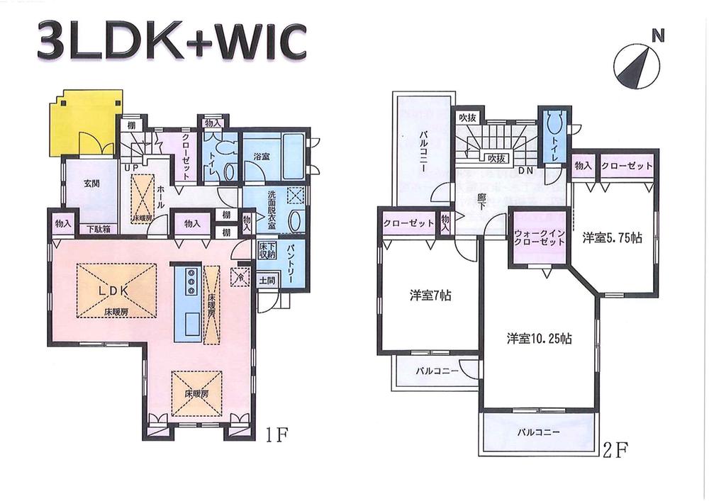 Floor plan. 47,800,000 yen, 3LDK, Land area 215.6 sq m , Building area 125.65 sq m