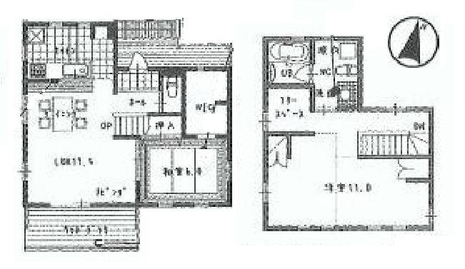 Floor plan. 18,800,000 yen, 2LDK, Land area 188.07 sq m , Building area 90.26 sq m