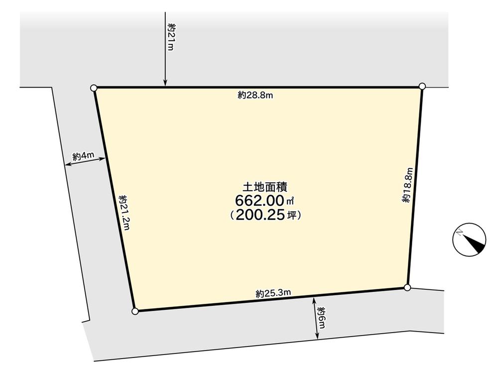 Compartment figure. Land price 49,800,000 yen, Land area 662 sq m