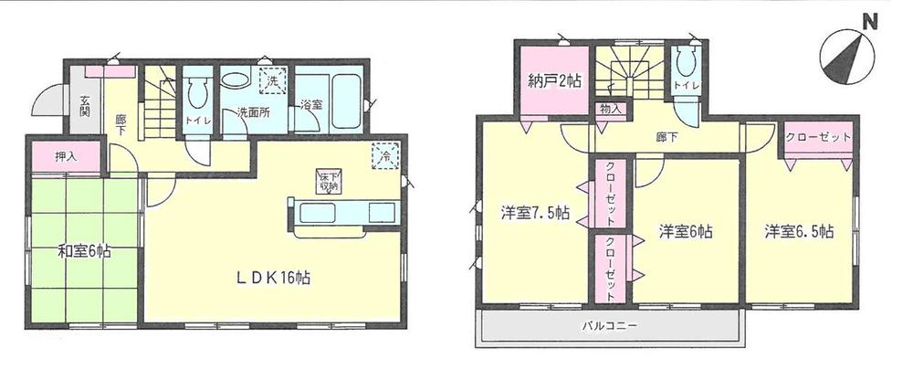 Floor plan. (1 Building), Price 16.8 million yen, 4LDK+S, Land area 151.69 sq m , Building area 101.65 sq m