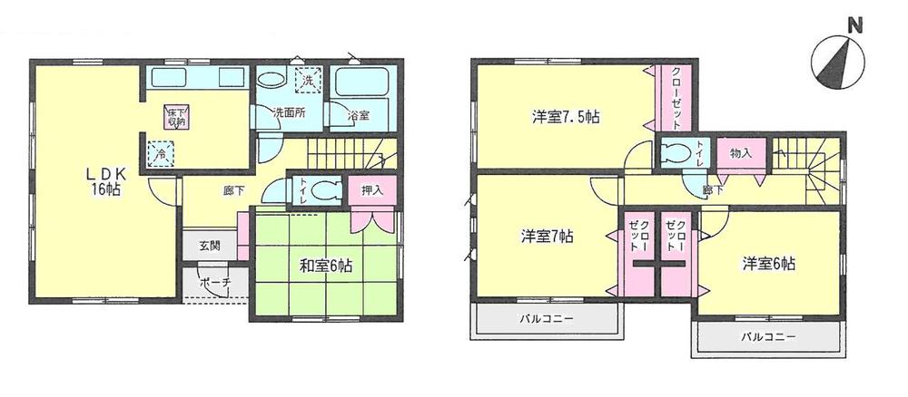 Floor plan. (Building 2), Price 16.8 million yen, 4LDK, Land area 151.69 sq m , Building area 100.03 sq m
