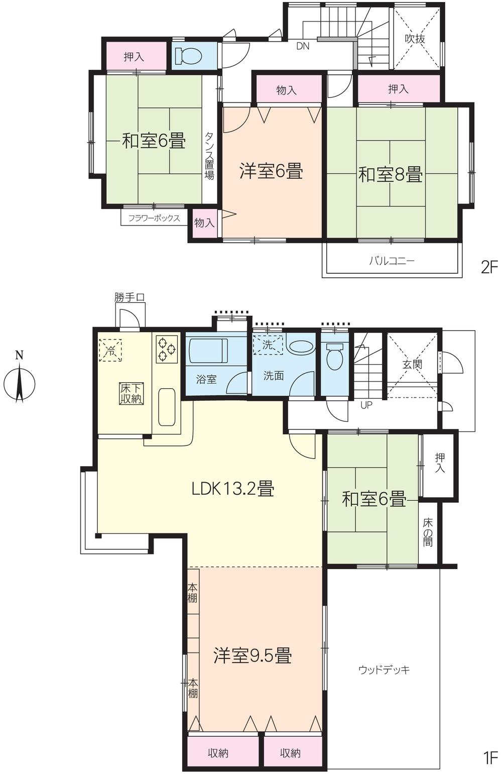 Floor plan. 13.5 million yen, 5LDK, Land area 220.25 sq m , Building area 107.23 sq m