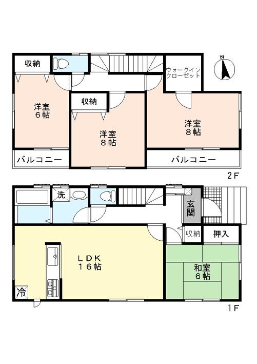 Floor plan. 17,900,000 yen, 4LDK, Land area 145.96 sq m , Building area 105.99 sq m floor plan