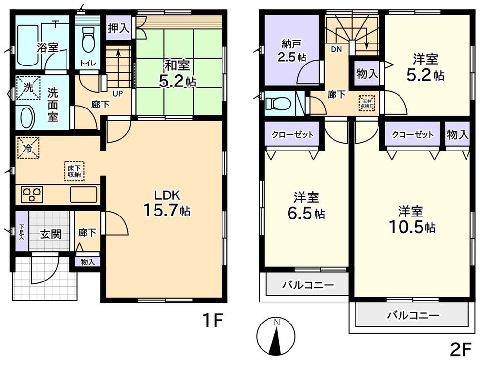Floor plan. (3 Building), Price 19,800,000 yen, 4LDK+S, Land area 119.59 sq m , Building area 102.05 sq m