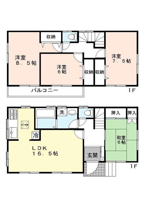 Floor plan. 22,800,000 yen, 4LDK, Land area 146.4 sq m , Building area 105.16 sq m floor plan