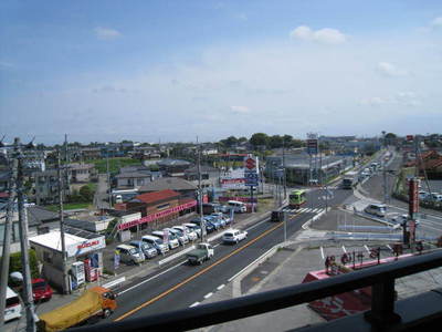 View. The top floor angle room