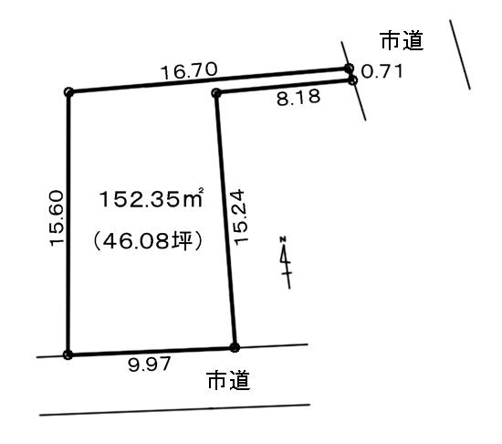 Compartment figure. Land price 11.5 million yen, Land area 152.35 sq m