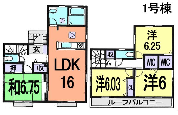 Floor plan. 17.8 million yen, 4LDK, Land area 123.43 sq m , Building area 98.95 sq m