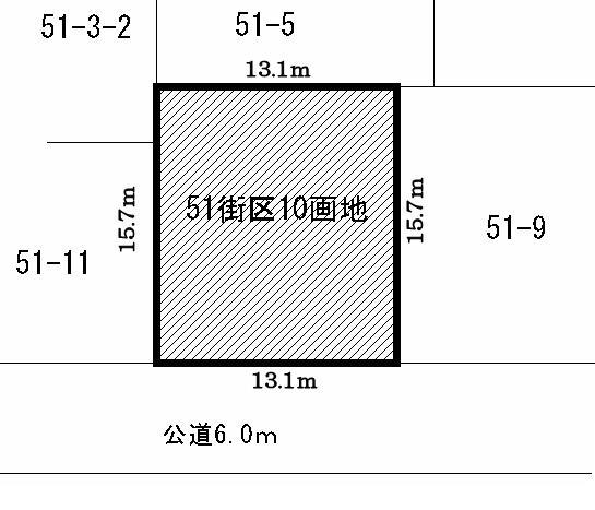 Compartment figure. Land price 17.5 million yen, Land area 207 sq m