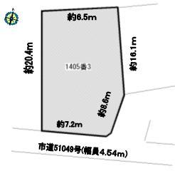 Compartment figure. Land price 12 million yen, Land area 195.05 sq m