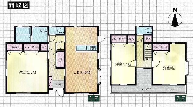 Floor plan. 16,900,000 yen, 3LDK, Land area 307.48 sq m , Building area 110.12 sq m