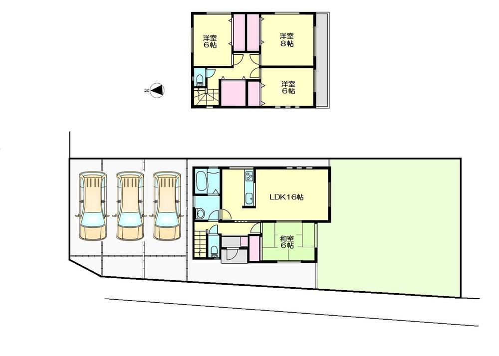 Floor plan. 27,800,000 yen, 4LDK + S (storeroom), Land area 238.52 sq m , Building area 105.99 sq m