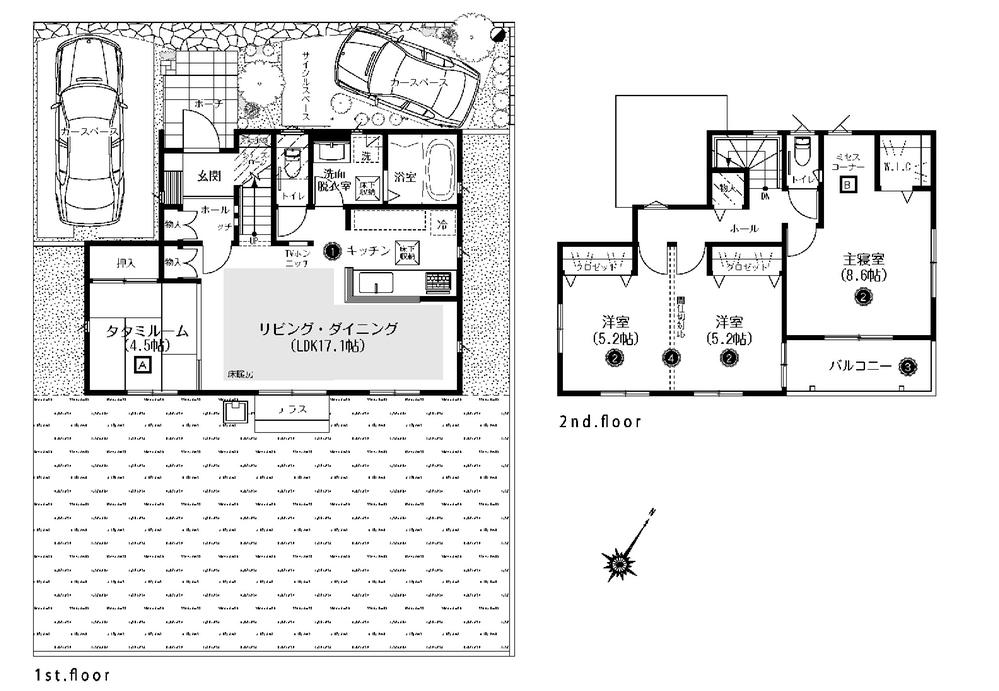 Floor plan. Mizuki until elementary school 90m 2-minute walk