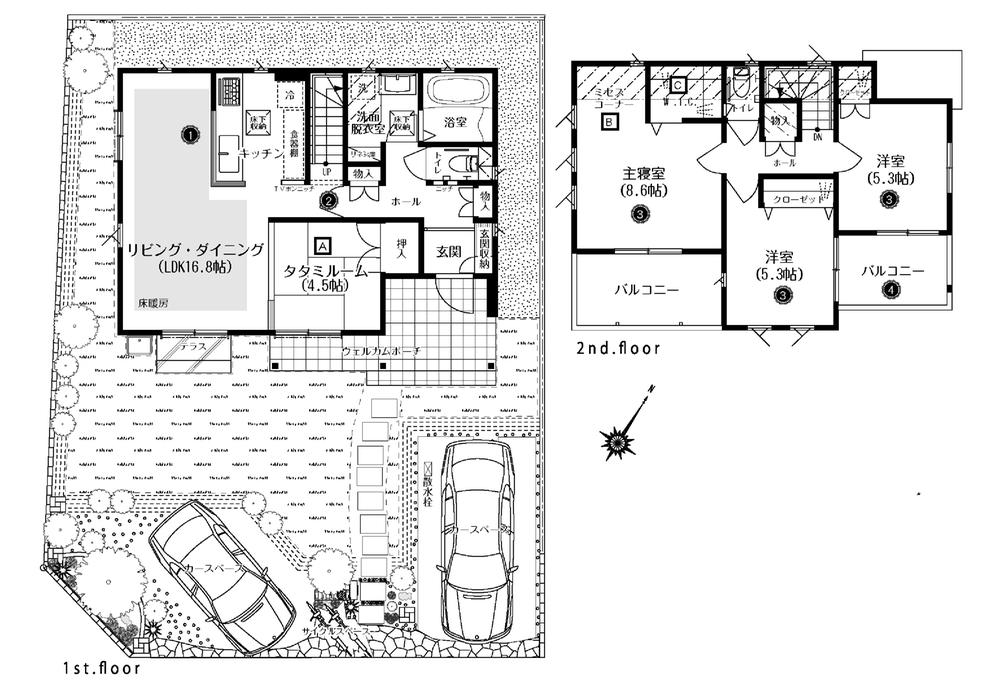 Floor plan. (25 Building), Price 34,200,000 yen, 3LDK, Land area 180.58 sq m , Building area 102.68 sq m