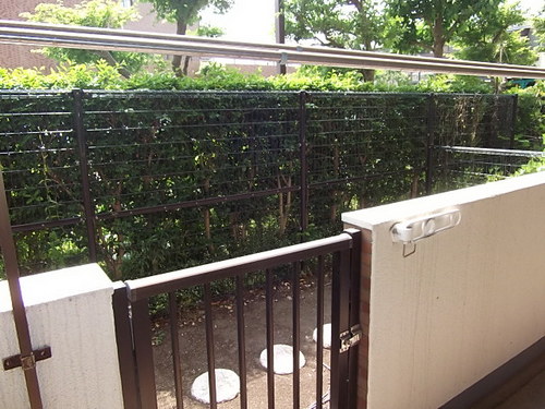 Balcony. Balcony and private garden