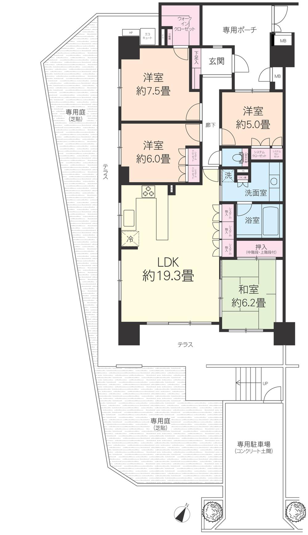 Floor plan. 4LDK, Price 20,900,000 yen, Footprint 100 sq m