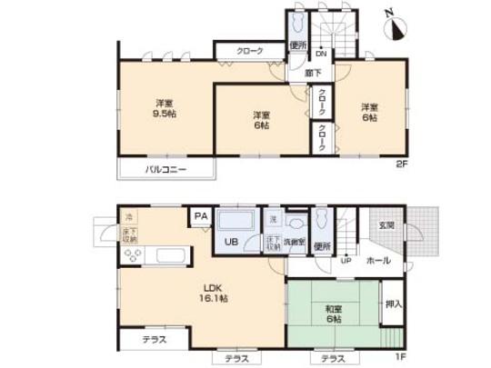 Floor plan. 21,800,000 yen, 4LDK, Land area 386 sq m , Building area 103.62 sq m floor plan