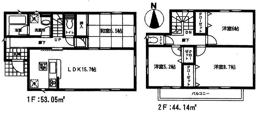 Floor plan. 23.8 million yen, 4LDK, Land area 167.18 sq m , Building area 97.19 sq m