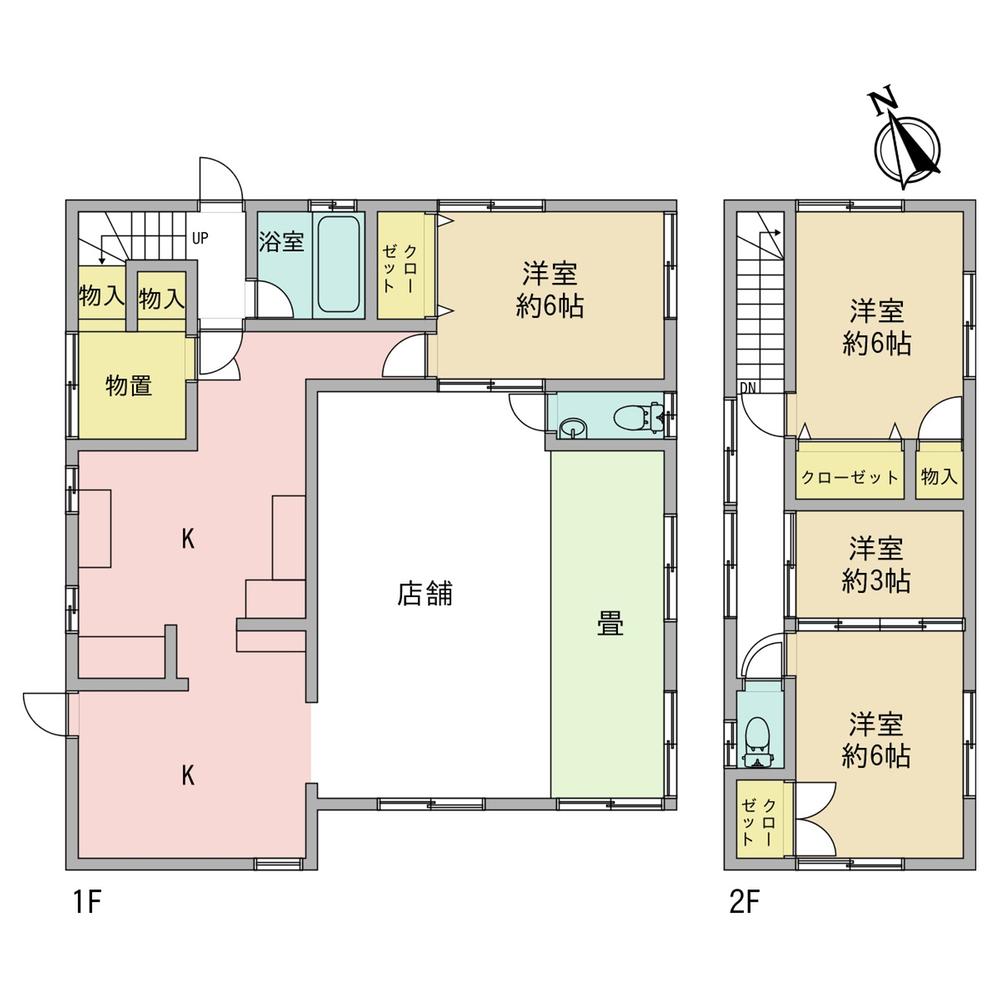 Floor plan. 12.8 million yen, 4K, Land area 281.61 sq m , Building area 122.55 sq m