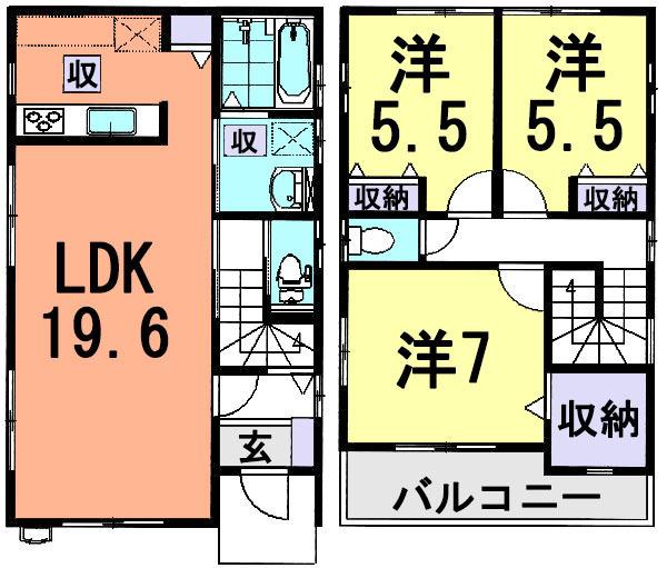 Floor plan. 13 million yen, 3LDK, Land area 99.21 sq m , Building area 91.08 sq m