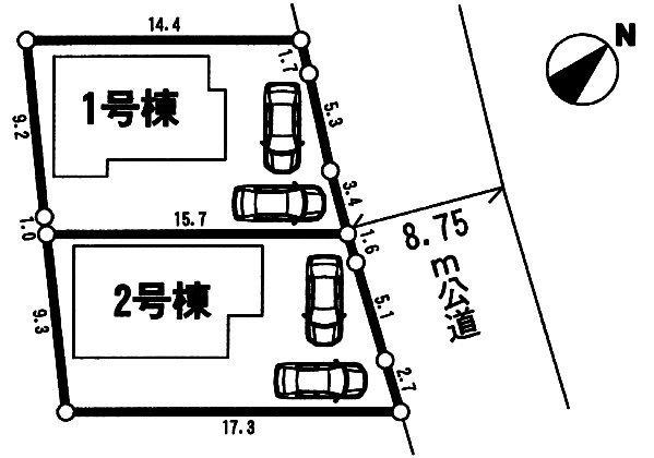 Compartment figure. 14.8 million yen, 4LDK + S (storeroom), Land area 153.28 sq m , Useful in building area 98.82 sq m second car parking two Allowed