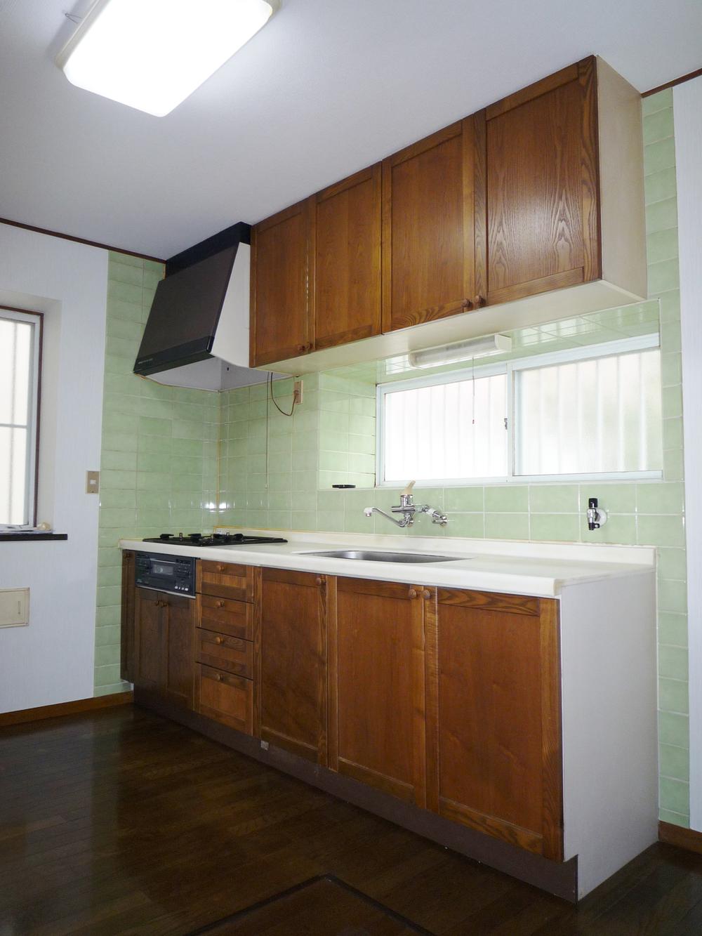 Kitchen. System kitchen door of woodgrain