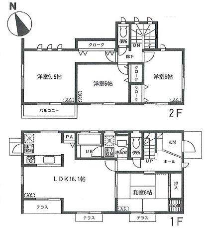 Floor plan. 21,800,000 yen, 3LDK, Land area 386 sq m , Building area 103.62 sq m