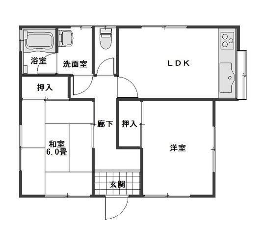 Floor plan. 4.8 million yen, 2LDK, Land area 111 sq m , Building area 48.85 sq m