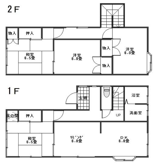 Floor plan. 5,980,000 yen, 4LDK, Land area 102 sq m , Building area 92.53 sq m