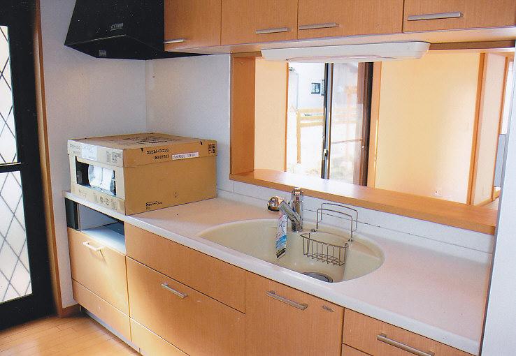 Kitchen. Face-to-face kitchen of bright design