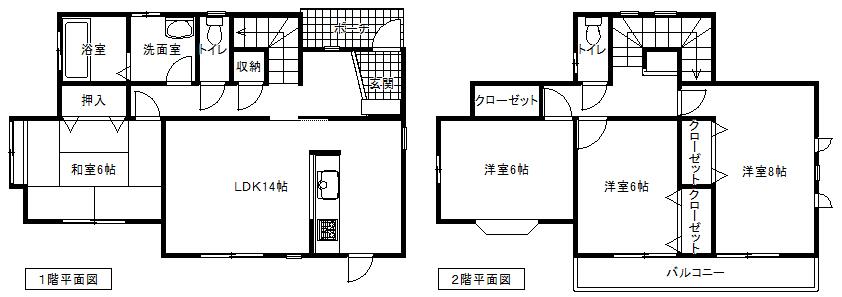 Floor plan. 14.9 million yen, 4LDK, Land area 180.39 sq m , Building area 105.14 sq m