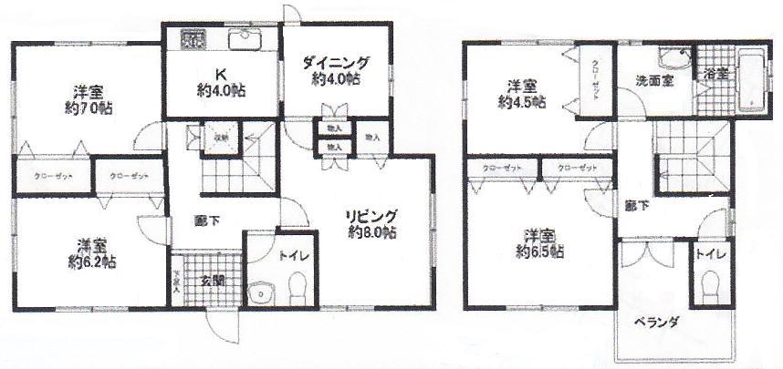 Floor plan. 10.9 million yen, 4LDK, Land area 260.35 sq m , Building area 103.5 sq m