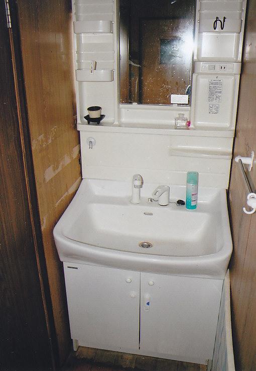 Wash basin, toilet. Wash basin with vanity shower