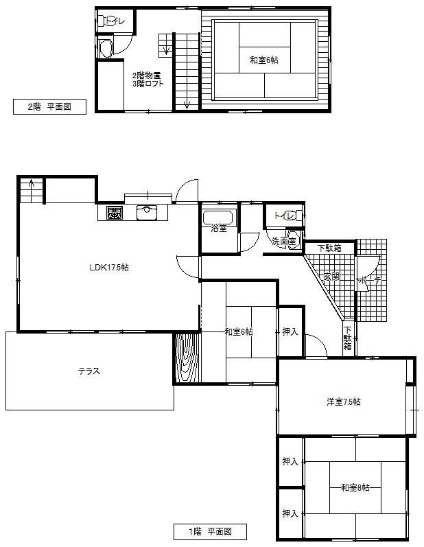Floor plan. 17.8 million yen, 4LDK, Land area 1,066.19 sq m , Building area 120.65 sq m