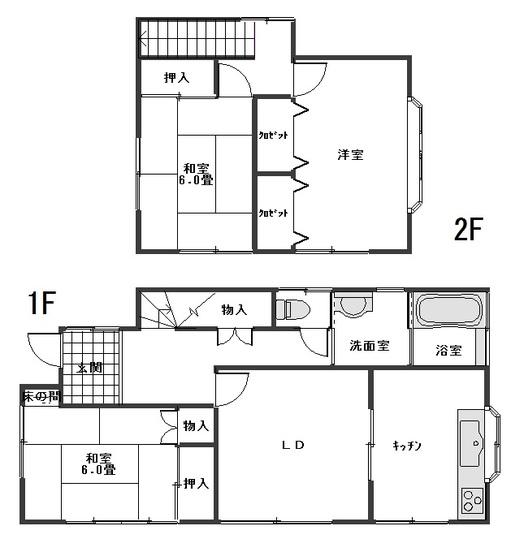 Floor plan. 5,980,000 yen, 3LDK, Land area 130.58 sq m , Building area 88.18 sq m